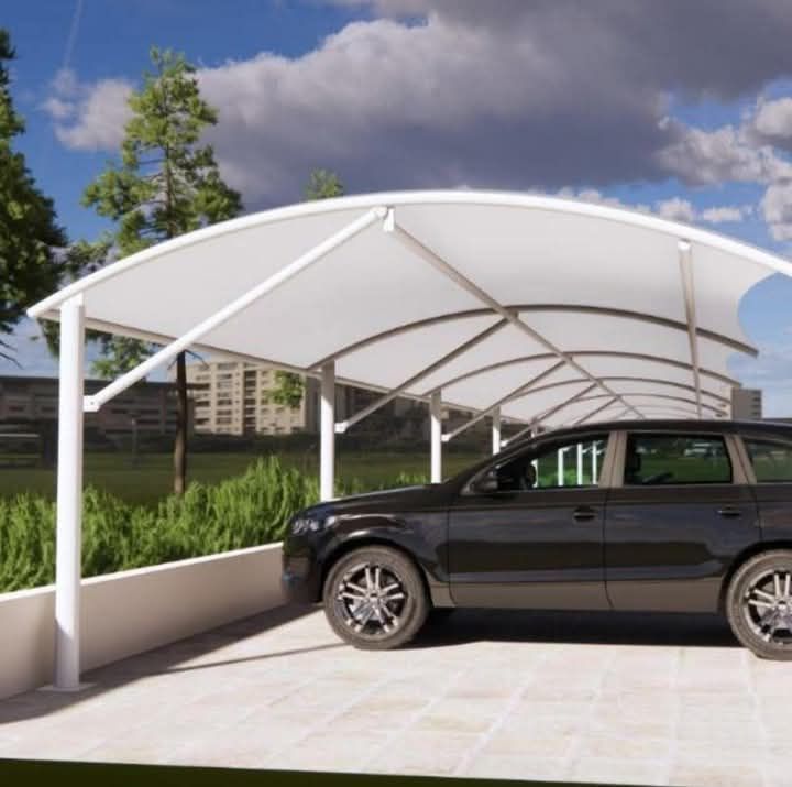 Tensile car parking shade